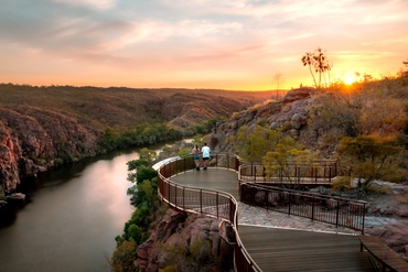 Couple overlooking Nitmiluk Gorge